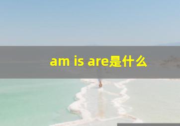 am is are是什么